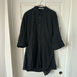 Acne Studios Dee Solid Black Shirt Dress size 36